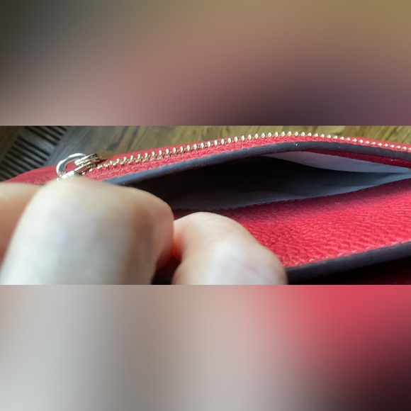 Kate Spade Lelia Top Zip Crossbody Pebbled Red Leather Purse - Picture 8 of 11